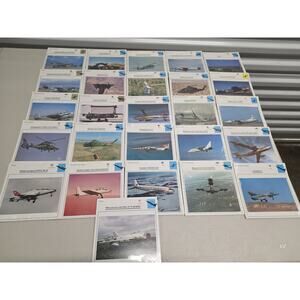 1989 Warplanes Collection Aircraft Fact Cards 26 Sealed Packs w/ Box NOS